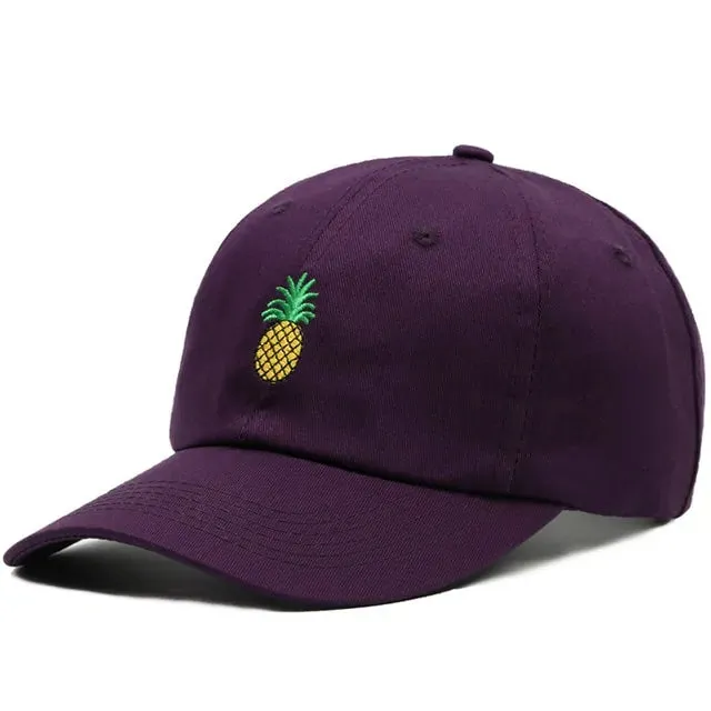 Pineapple Embroidery Dad Hat