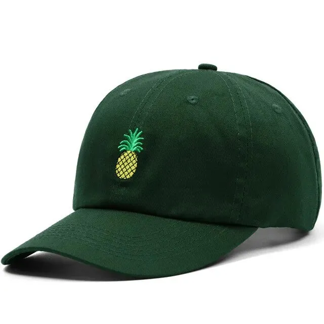 Pineapple Embroidery Dad Hat