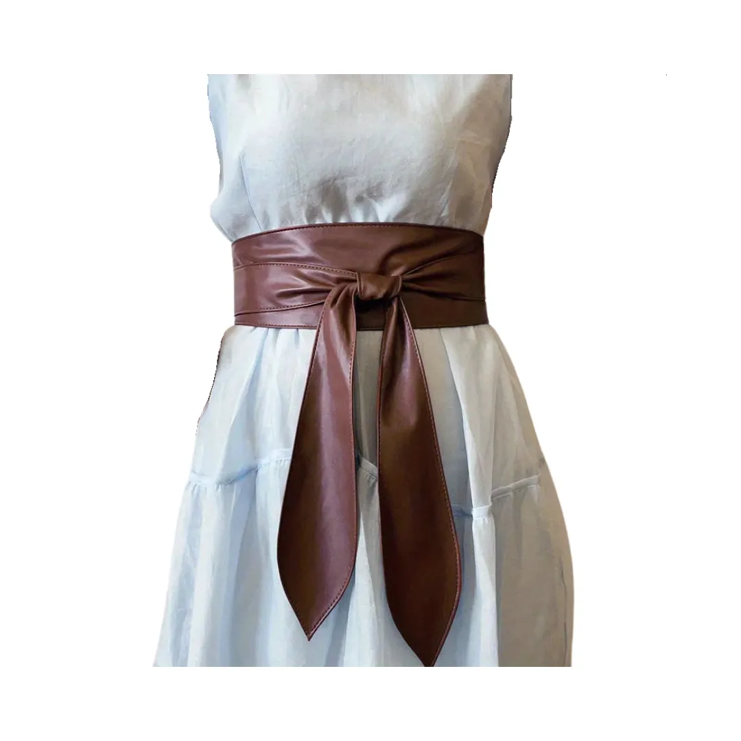 Pre Order:  Bowknot PU Obi Belt