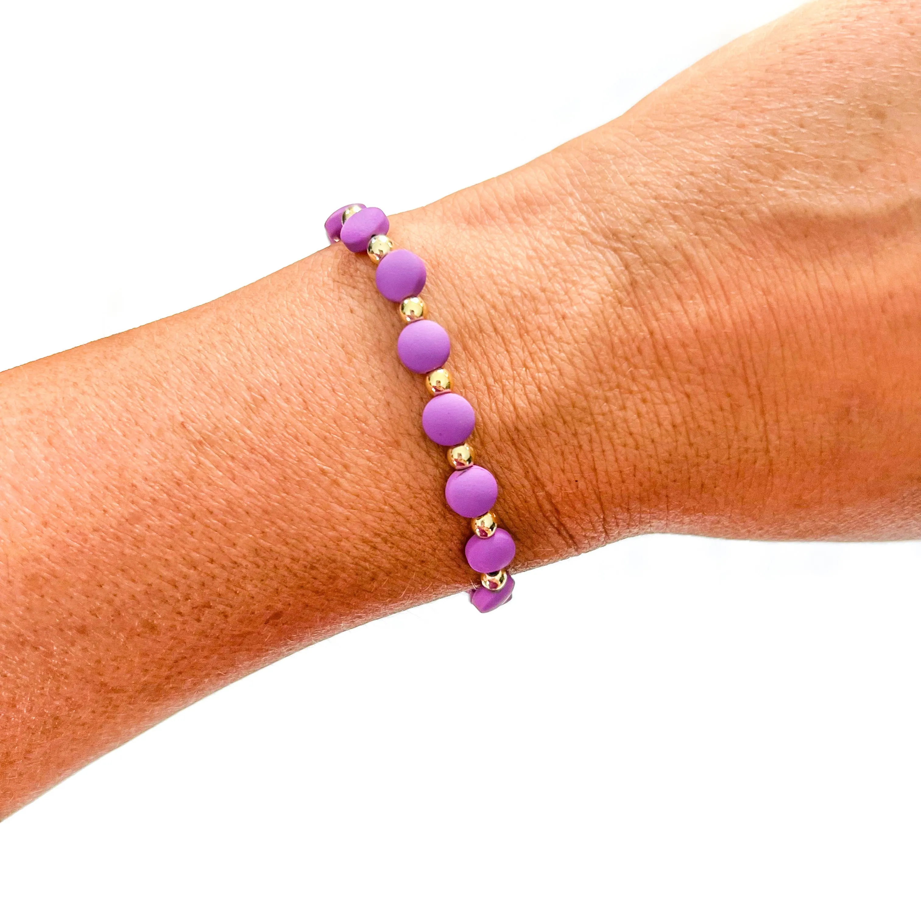 Purple Mix Bead Bracelets