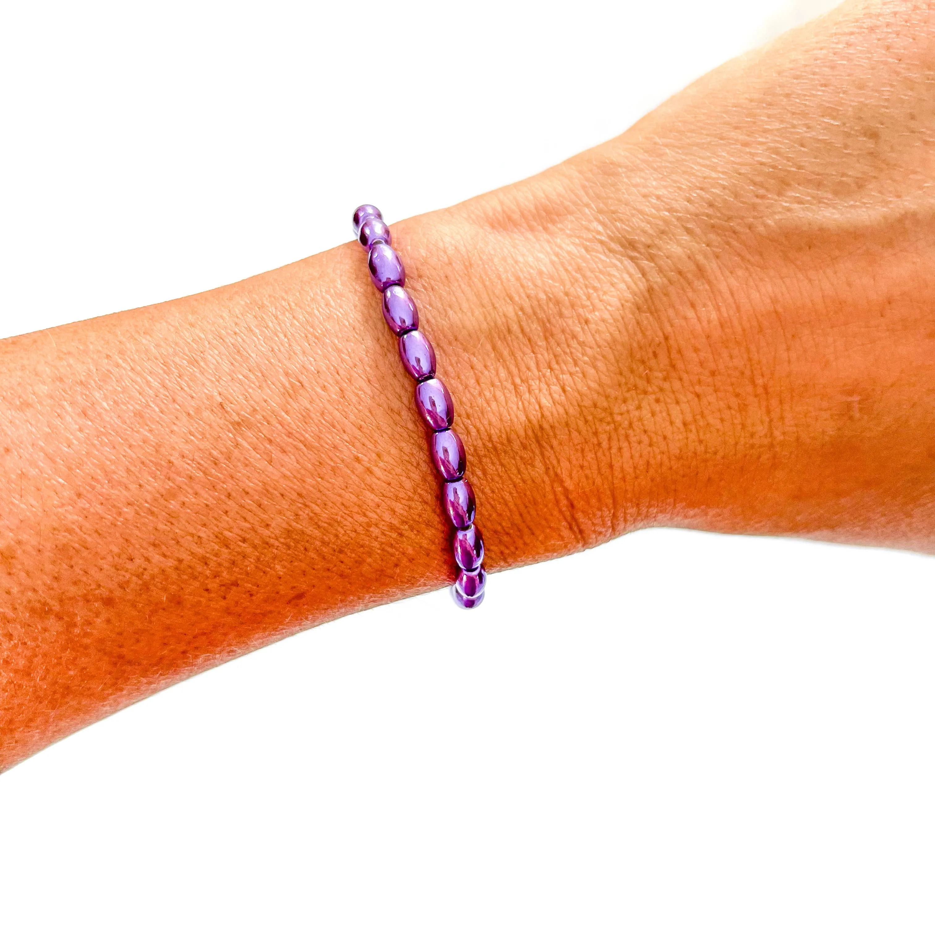 Purple Mix Bead Bracelets