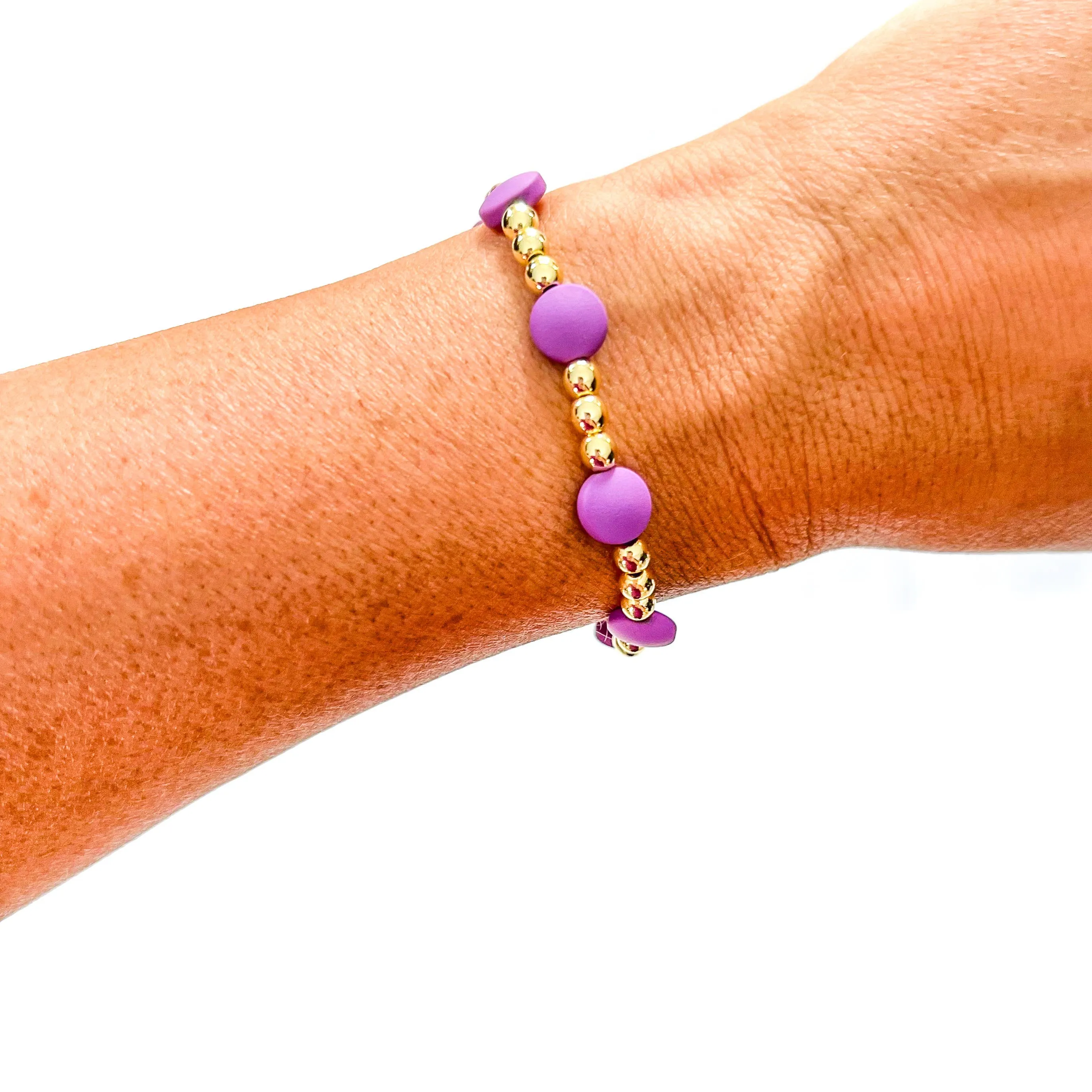 Purple Mix Bead Bracelets