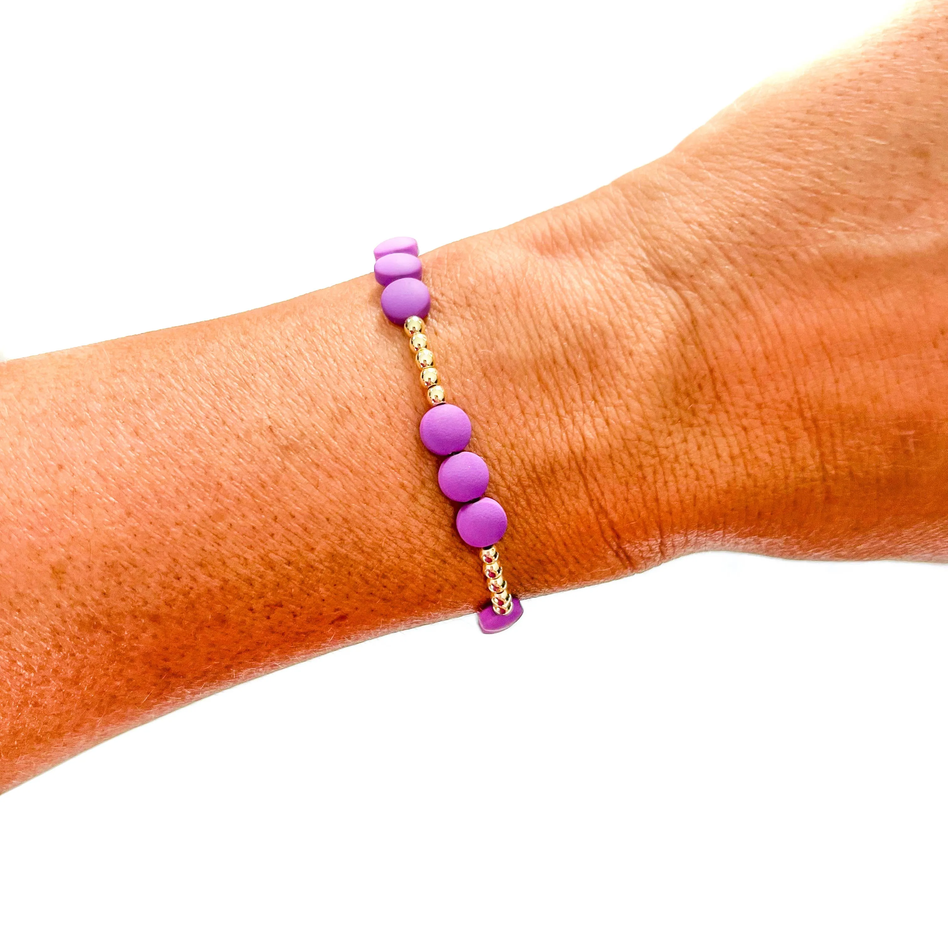 Purple Mix Bead Bracelets