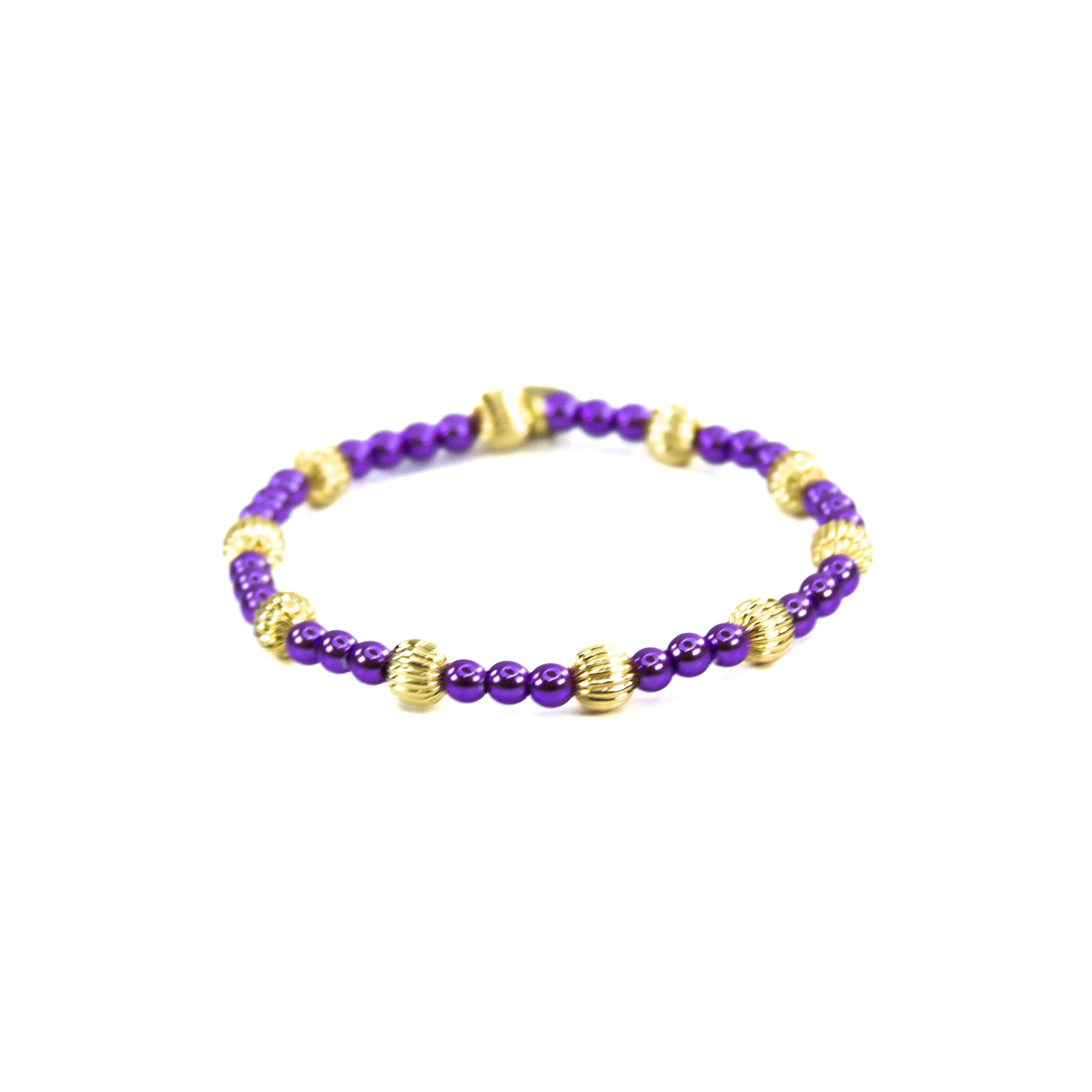 Purple Mix Bead Bracelets