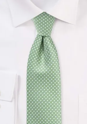 Sage Pin Dot Necktie