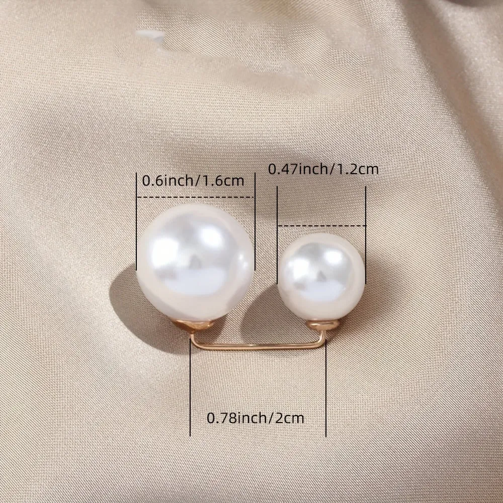 Stylish Faux Pearl Waistband Pins for DIY Clothing Accessories