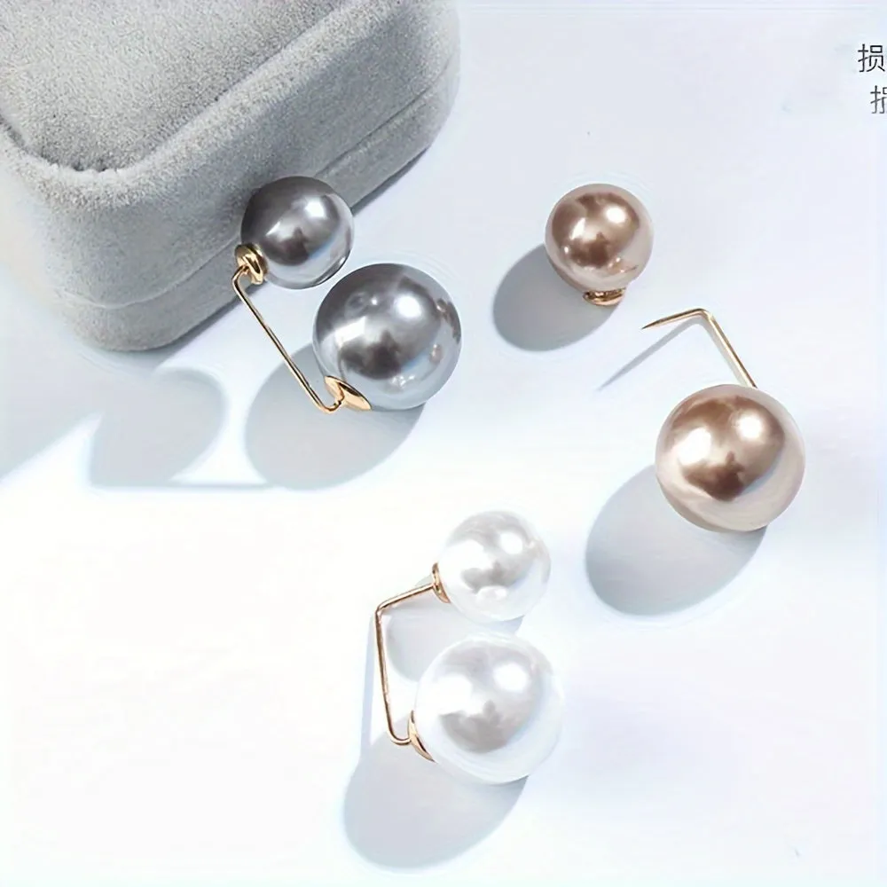 Stylish Faux Pearl Waistband Pins for DIY Clothing Accessories