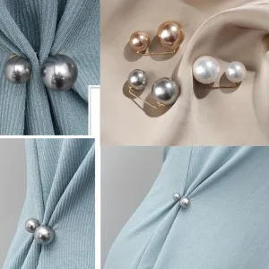 Stylish Faux Pearl Waistband Pins for DIY Clothing Accessories