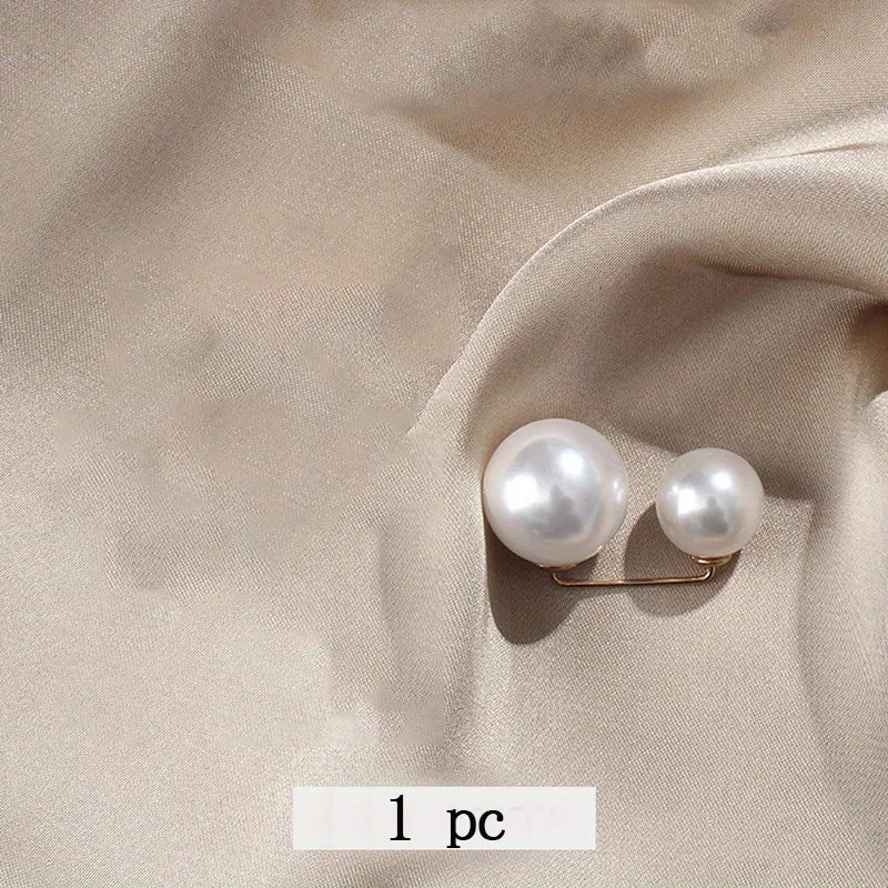 Stylish Faux Pearl Waistband Pins for DIY Clothing Accessories