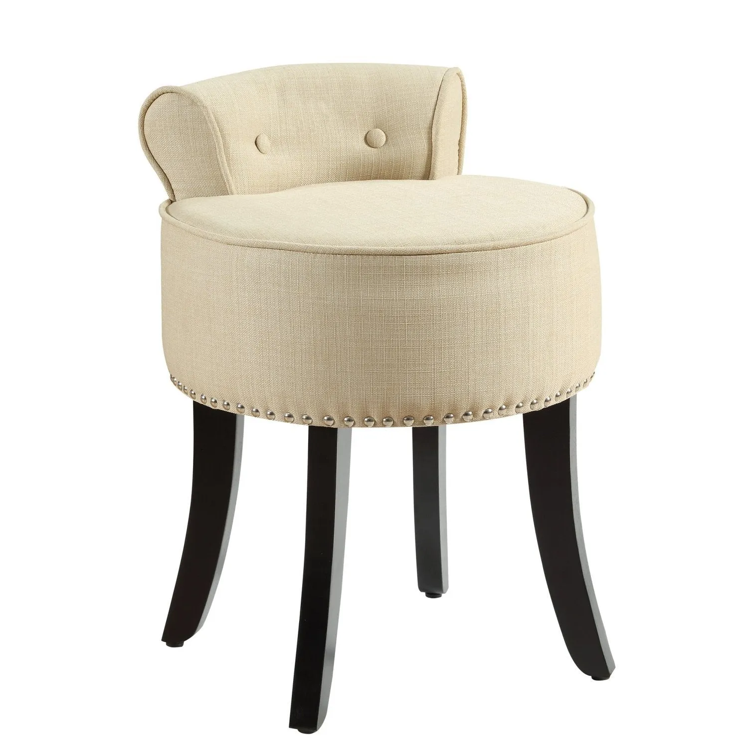 Taylor Linen Vanity Stool