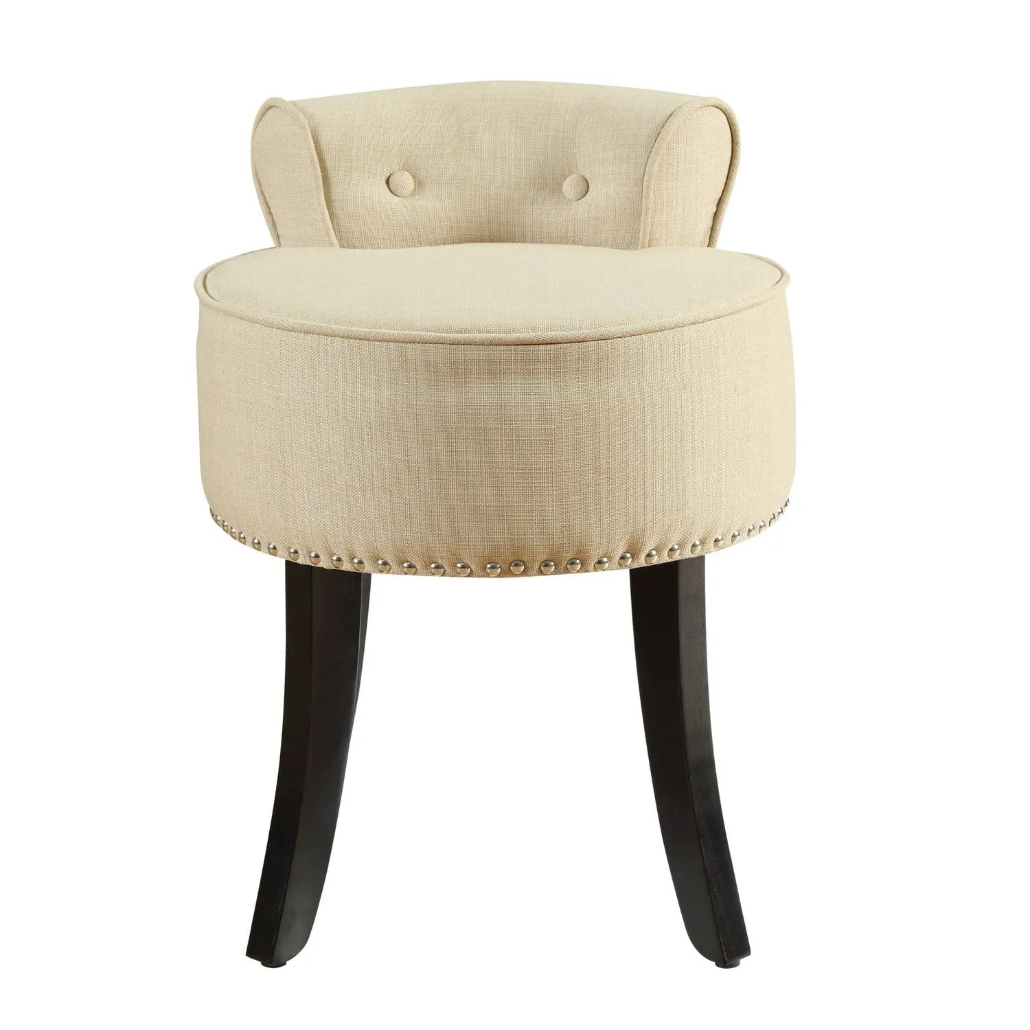 Taylor Linen Vanity Stool