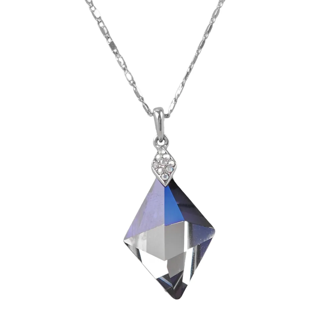 The only special edition Swarovski crystal Dimond shape platinum plates necklace