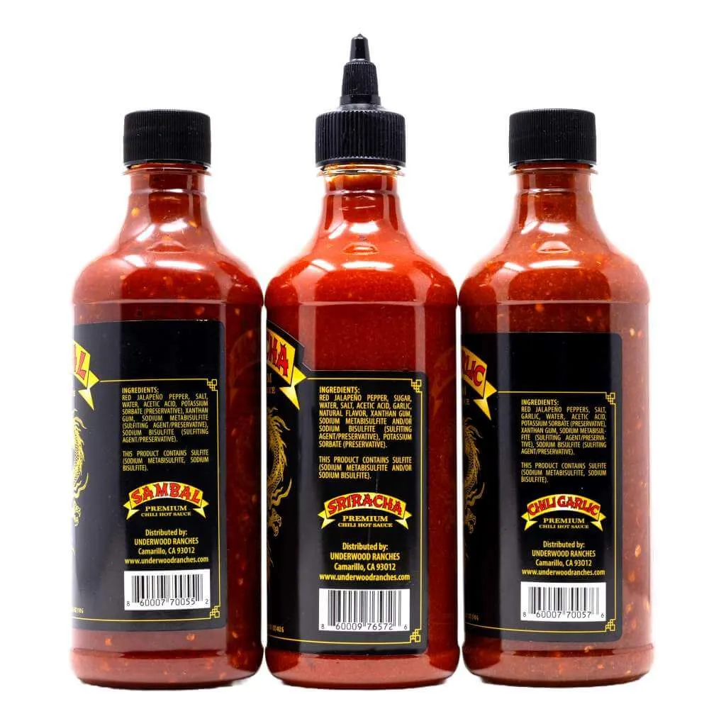 Underwood Ranches Dragon Hot Sauce 3 Pack