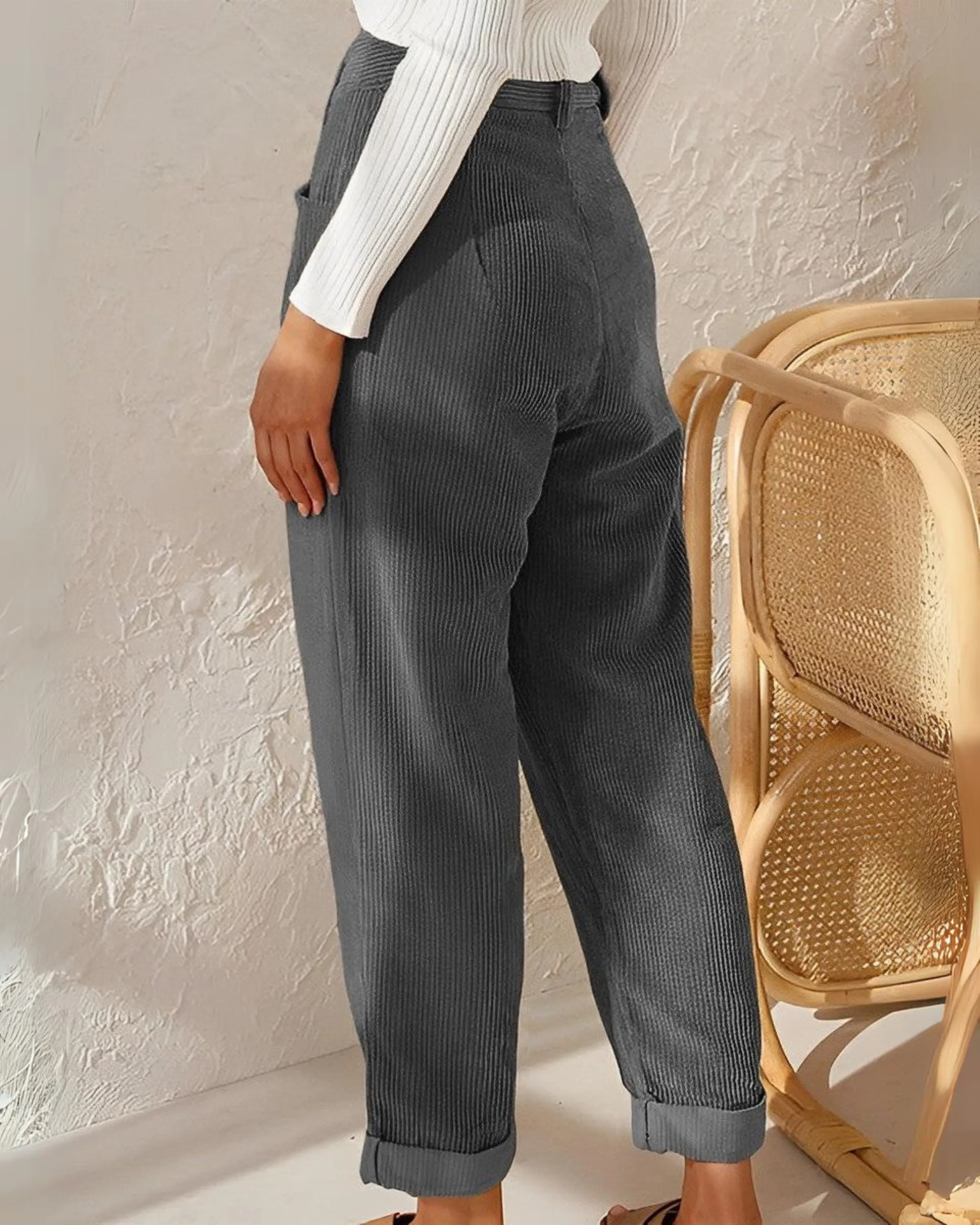 Yolanta - Stylish Corduroy Trousers